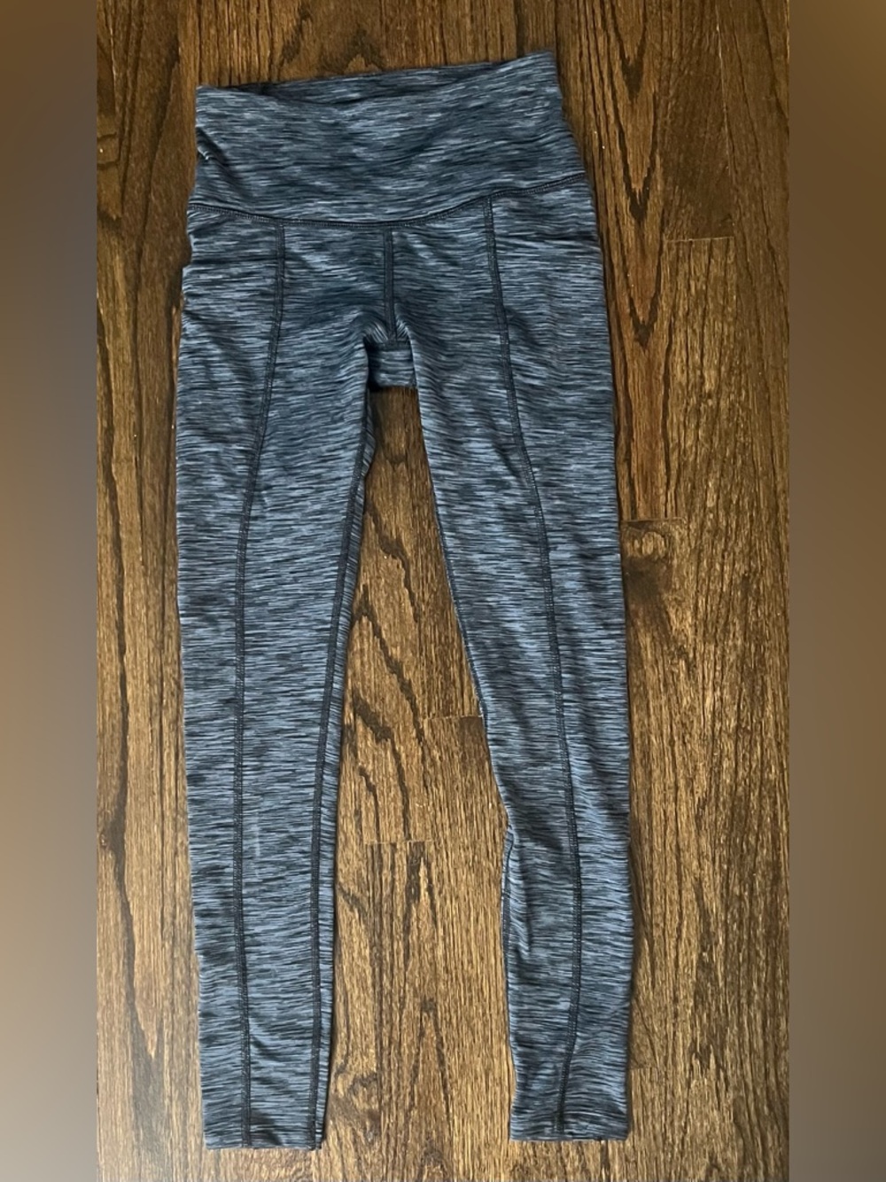 Apana Gray-Blue Heather Girls' Performance Leggings
